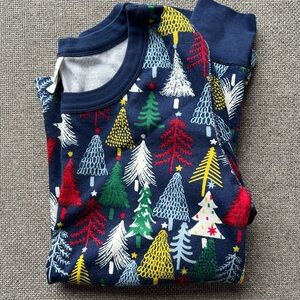 Hanna Andersson Holiday Christmas Tree Long John Pajama Top